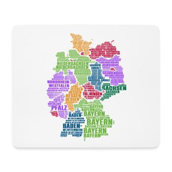 Deutschland Karte - Mousepad (Querformat) - Weiß - Vorne