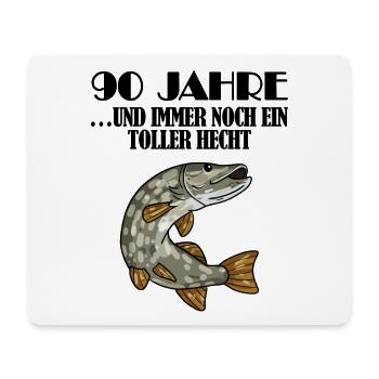 90. Geburtstag Angler Lustiger Spruch - 90 Jahre - Mousepad (Querformat) - Weiß - Vorne