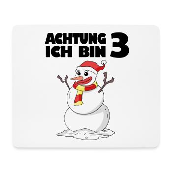 3.Geburtstag 3 Jahre alt Schneemann Geschenk - Mousepad (Querformat) - Weiß - Vorne