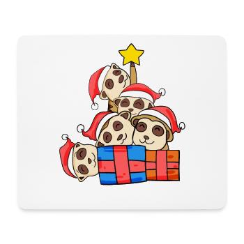 Christmas Christmas Tree Meerkat - Mouse Pad (horizontal) - white - Front
