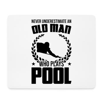Old billiard player - Mouse Pad (horizontal) - white - Front