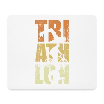 Lustiges Triathlon Event - Mousepad (Querformat) - Weiß - Vorne