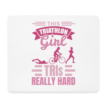 Triathlètes filles - Tapis de souris (format paysage) - blanc - Devant