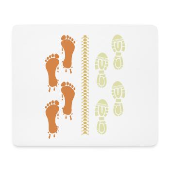 Triathlète Coureur cycliste - Tapis de souris (format paysage) - blanc - Devant