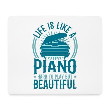 Piano Motivation - Mouse Pad (horizontal) - white - Front