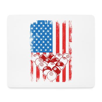 4 July Billiards - Mouse Pad (horizontal) - white - Front