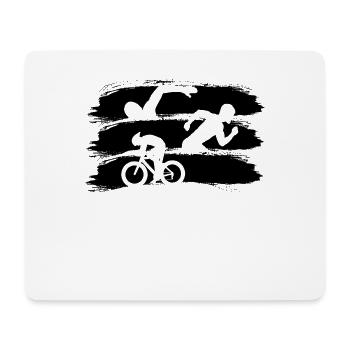 Triathlon - Mousepad (Querformat) - Weiß - Vorne