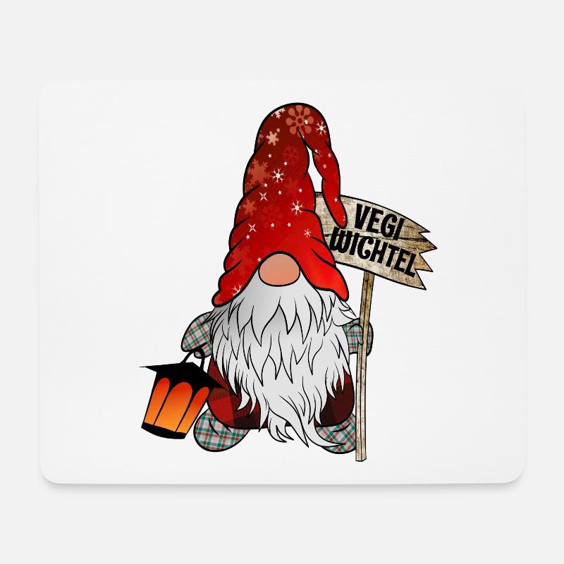 Vegi Wichtel Weihnachts Gnom - Mousepad (Querformat) - Weiß