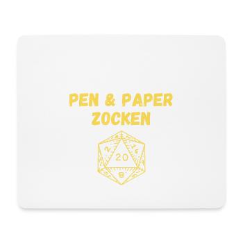 Ich wäre jetzt lieber am Pen Paper zocken - Mousepad (Querformat) - Weiß - Vorne