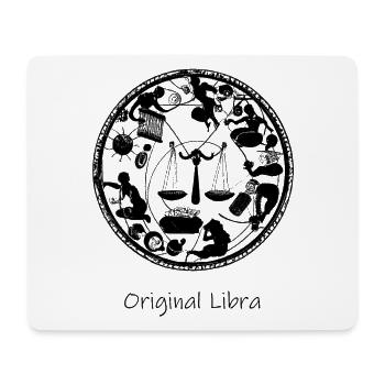 Zodiac sign Libra 001 black - Mouse Pad (horizontal) - white - Front