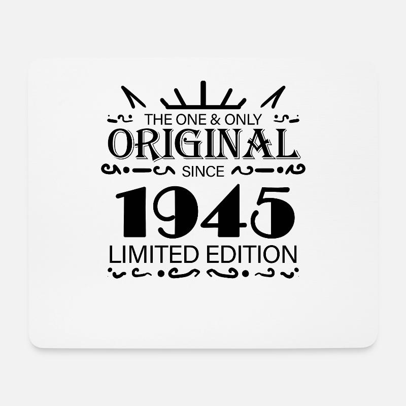 1945 - Baujahr 1945 - Jahrgang 1945 - Mousepad (Querformat) - Weiß