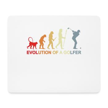 Golfer Evolution - Mousepad (Querformat) - Weiß - Vorne