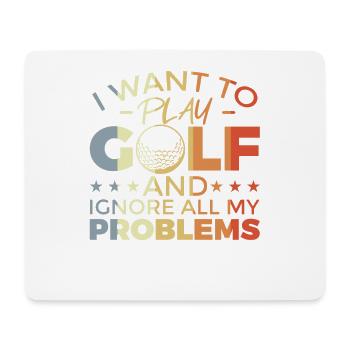 Lustiger Golf Spruch - Mousepad (Querformat) - Weiß - Vorne