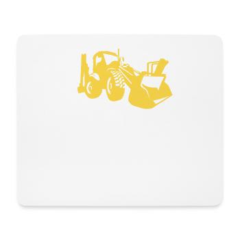 Baggerfahrer Radlader Bagger - Mousepad (Querformat) - Weiß - Vorne