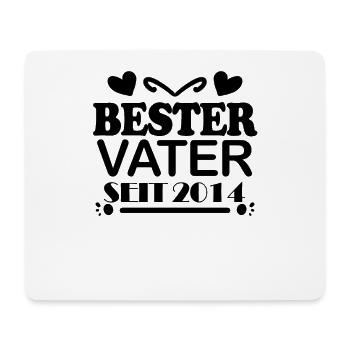 Bester Vater seit 2014 - Mousepad (Querformat) - Weiß - Vorne