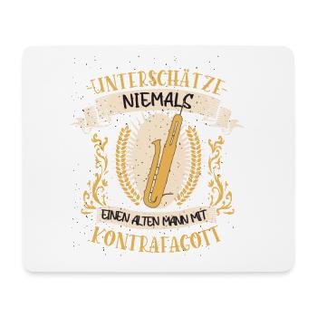 Kontrafargott Musiker Instrument Musik Geschenk - Mousepad (Querformat) - Weiß - Vorne