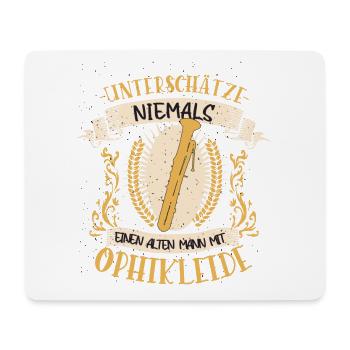 Ophikleide Musiker Instrument Musik Geschenk - Mousepad (Querformat) - Weiß - Vorne