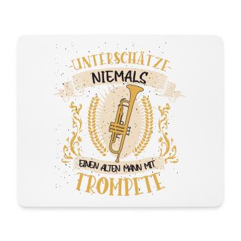 Trompete Musiker Instrument Musik Geschenk - Mousepad (Querformat) - Weiß - Vorne
