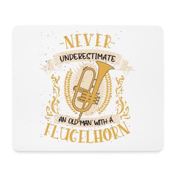 bugle musicien instrument cuivres musique cadeau - Tapis de souris (format paysage) - blanc - Devant
