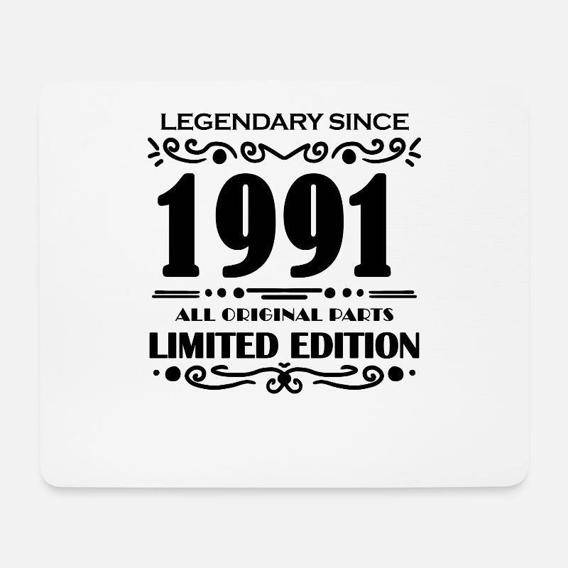 1991 - Jahrgang 1991 - Baujahr 1991 - Mousepad (Querformat) - Weiß