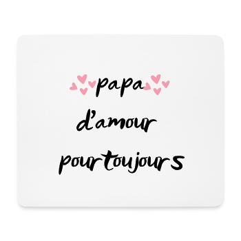 papa d'amour pour toujours - Tapis de souris (format paysage) - blanc - Devant