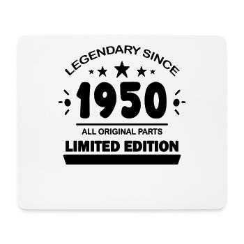 1950 - Born 1950 - Year of construction 1950 - Mouse Pad (horizontal) - white - Front