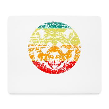 Panda Head retro - Mouse Pad (horizontal) - white - Front