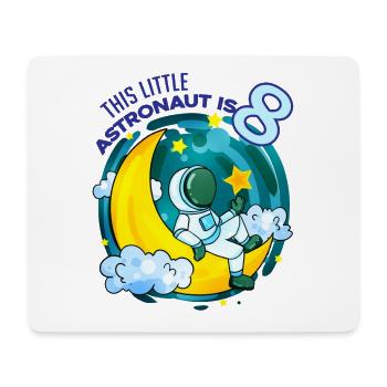 8. Geburtstag 8 Jahre Junge Astronaut Weltall - Mousepad (Querformat) - Weiß - Vorne