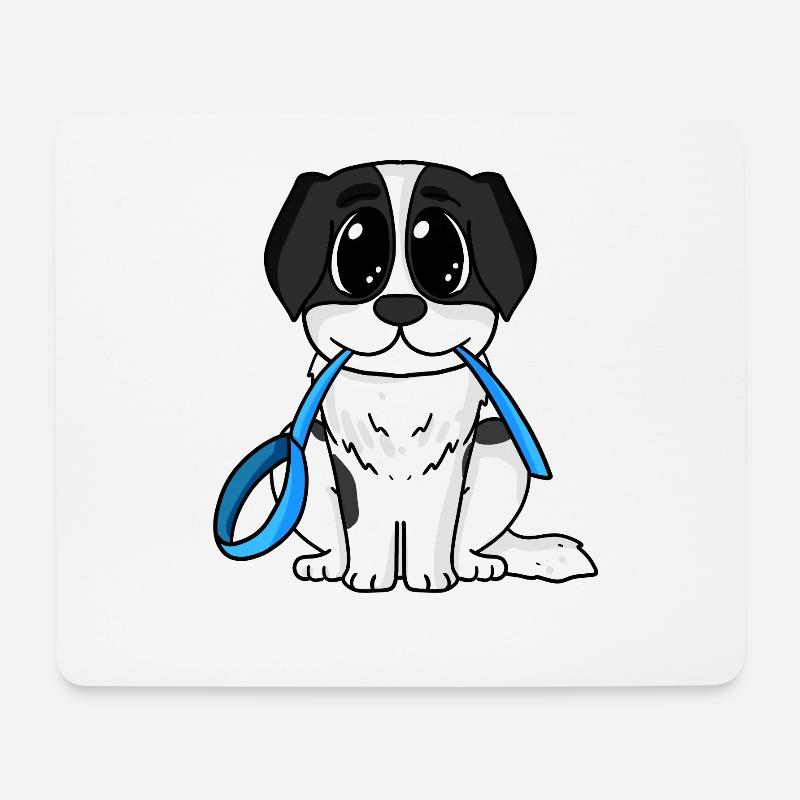 Landseer Hunde Motiv Hundebesitzer - Mousepad (Querformat) - Weiß
