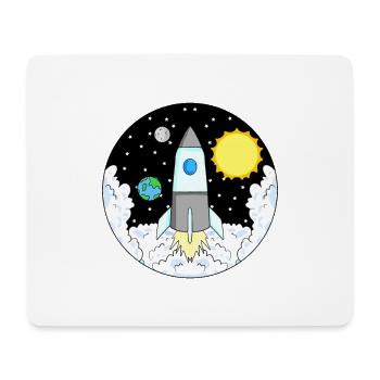 Rocket Space Space - Mouse Pad (horizontal) - white - Front