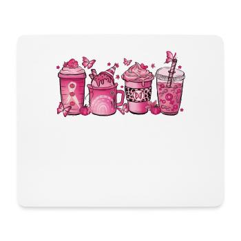 Chocolat chaud sur le cancer du sein - Tapis de souris (format paysage) - blanc - Devant