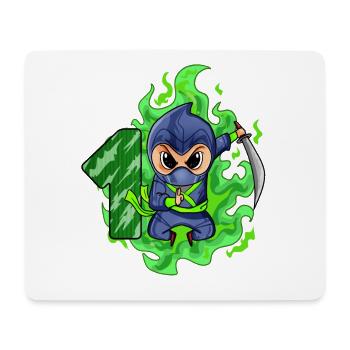 Garçon 1 an 1er anniversaire Garçon Ninja Green - Tapis de souris (format paysage) - blanc - Devant