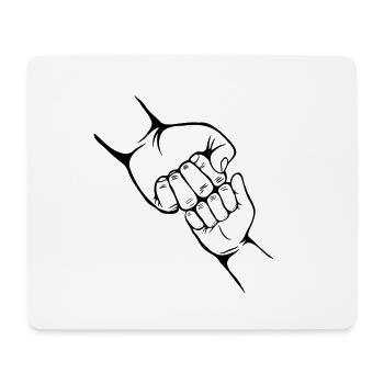 Tenue et accessoires assortis du timbre père-fils - Tapis de souris (format paysage) - blanc - Devant
