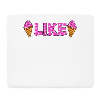 Comme des flocons de glace roses - Tapis de souris (format paysage) - blanc - Devant