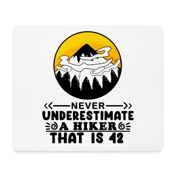 42nd birthday hiker 42 years old mountain hiking - Mouse Pad (horizontal) - white - Front