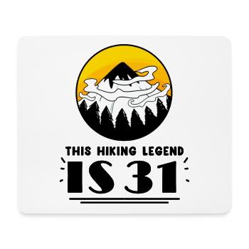 31st birthday hiker 31 years old mountain hiking - Mouse Pad (horizontal) - white - Front