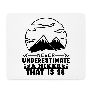 28. Geburtstag Wanderer 28 Jahre alt Berg Wandern - Mousepad (Querformat) - Weiß - Vorne