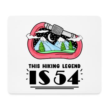 54th birthday hiker 54 years old mountain hiking - Mouse Pad (horizontal) - white - Front