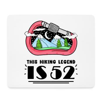 52nd birthday hiker 52 years old mountain hiking - Mouse Pad (horizontal) - white - Front