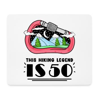 50th birthday hiker 50 years old mountain hiking - Mouse Pad (horizontal) - white - Front