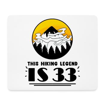 33. Geburtstag Wanderer 33 Jahre alt Berg Wandern - Mousepad (Querformat) - Weiß - Vorne