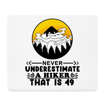 49. Geburtstag Wanderer 49 Jahre alt Berg Wandern - Mousepad (Querformat) - Weiß - Vorne