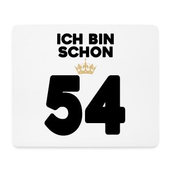 54. Geburtstag Geschenk - 54 Jahre mit Krone - Mousepad (Querformat) - Weiß - Vorne