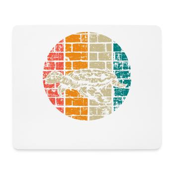 Tortue de mer vintage - Tapis de souris (format paysage) - blanc - Devant