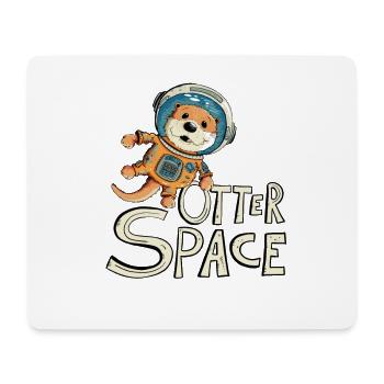 Otter Space Otter Als Astronaut Im Weltall - Mousepad (Querformat) - Weiß - Vorne