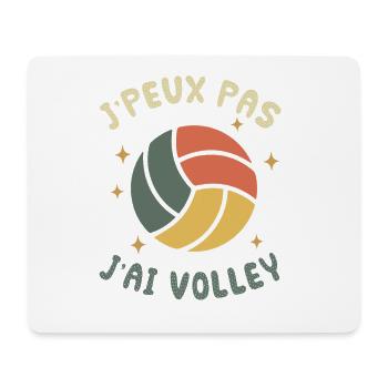Je Peux Pas J'ai Volley Cadeau Amusant Volleyball - Tapis de souris (format paysage) - blanc - Devant