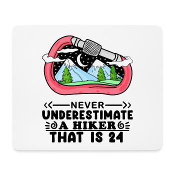 24. Geburtstag Wanderer 24 Jahre alt Berg Wandern - Mousepad (Querformat) - Weiß - Vorne
