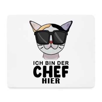 Cool Katze Japanese Bobtail Chef Spruch - Mousepad (Querformat) - Weiß - Vorne