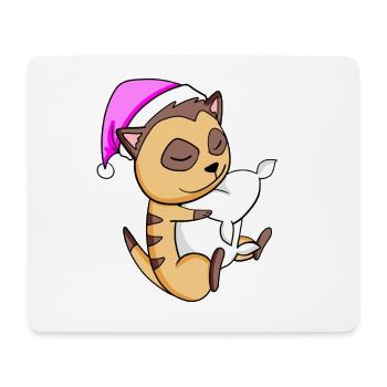 Suricate - Tapis de souris (format paysage) - blanc - Devant