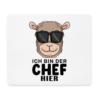 Cool Lama Chef Spruch - Mousepad (Querformat) - Weiß - Vorne